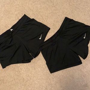 Black Nike Dri-Fit workout shorts, medium